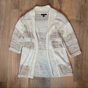 Banana Republic Cream Cardigan - 3/4 sleeve Extra Small